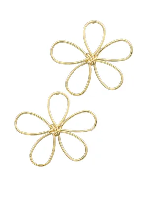Wire Flower Earrings
