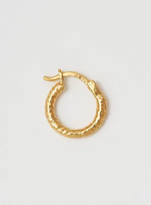 Wire Structured 14K Gold Plated 14 mm Hoop