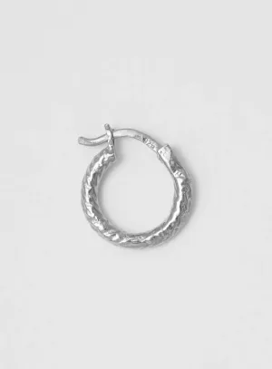 Wire Structured Silver 14 mm Hoop