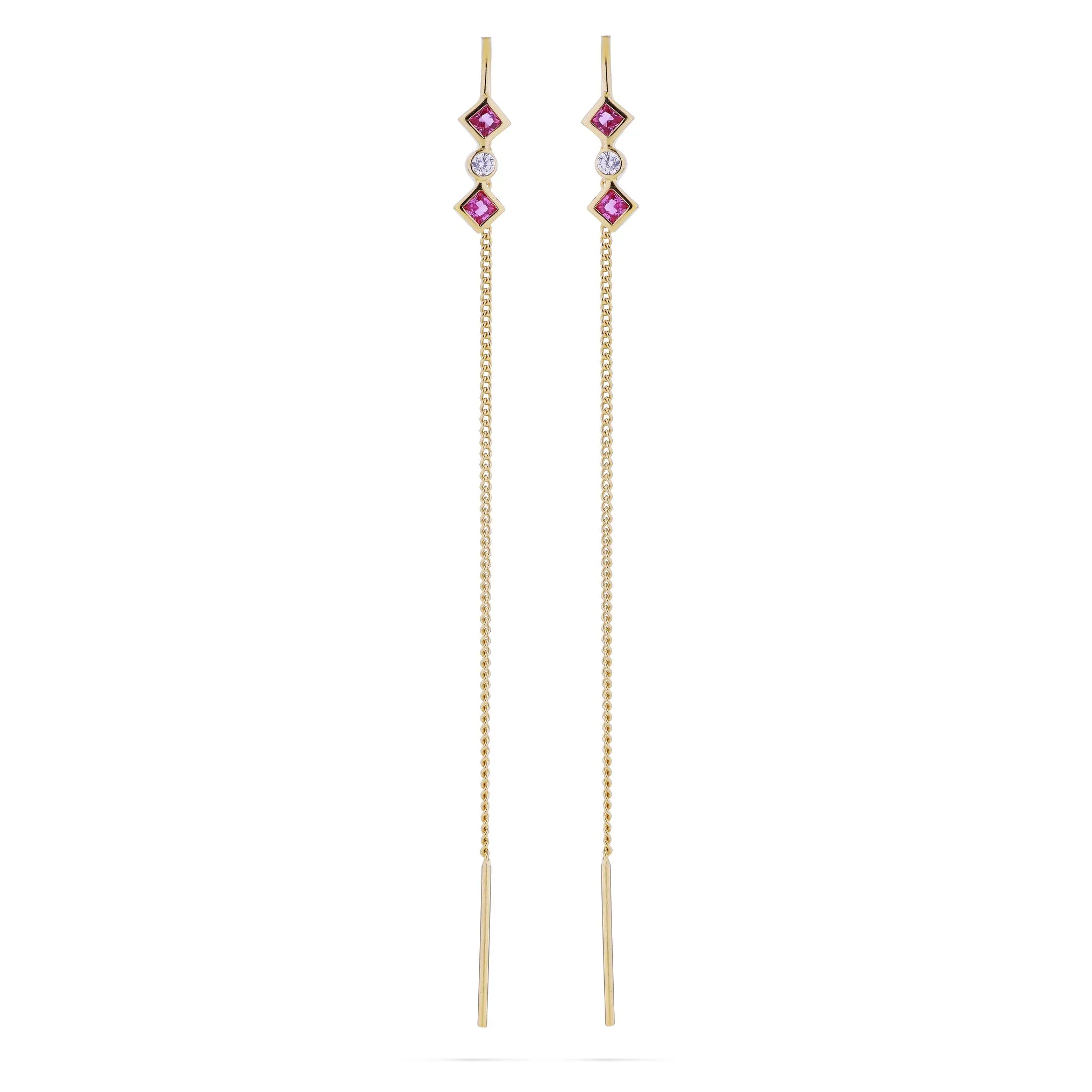 Zalora Pink 14K Gold Plated Earring w. Zirconia