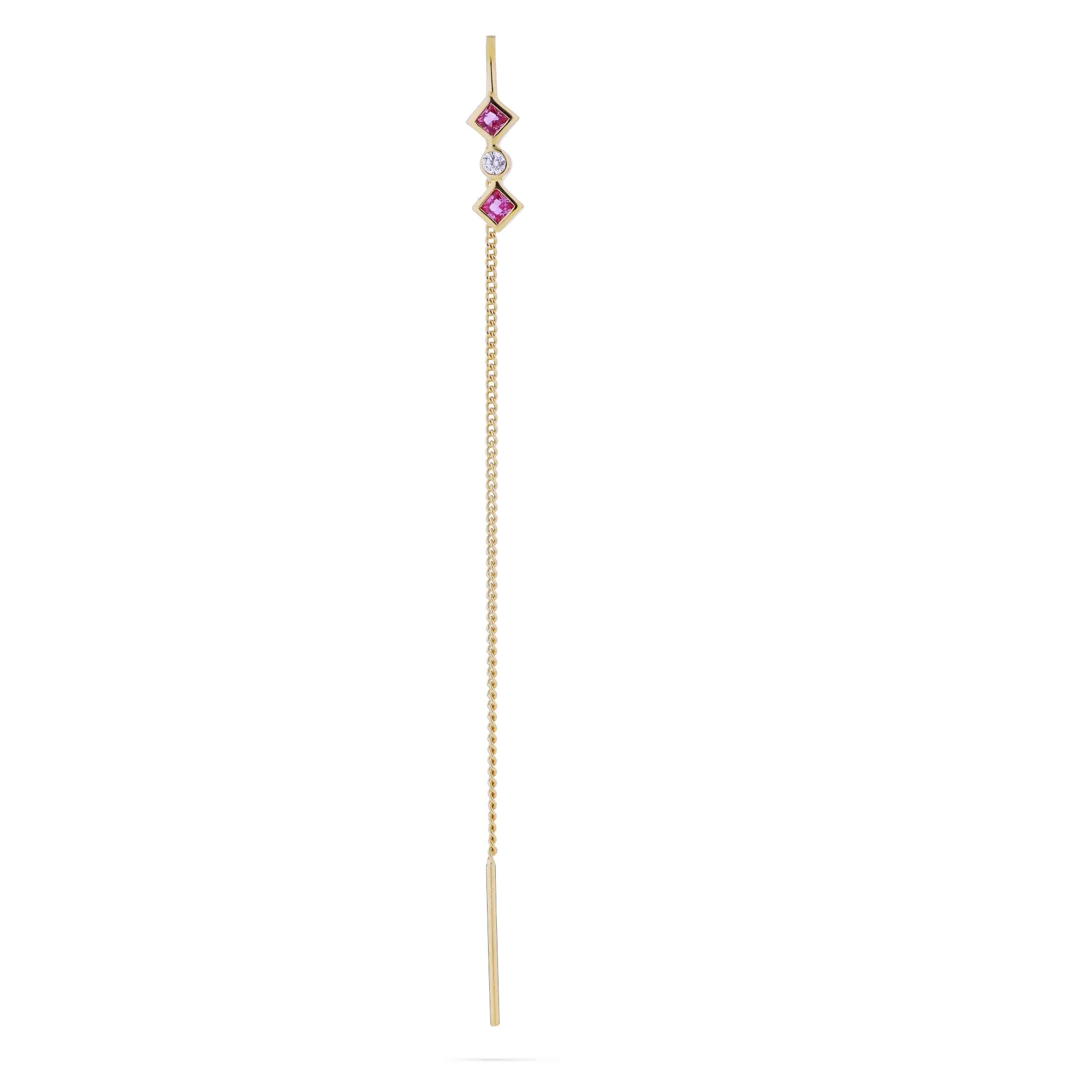 Zalora Pink 14K Gold Plated Earring w. Zirconia